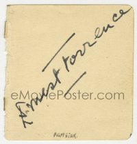 4x210 ERNEST TORRENCE signed 3x3 cut album page 1920s it can be framed & displayed with a repro!