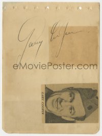 4x212 GARY COOPER/BILLIE BURKE signed 5x6 album page 1940s it can be displayed with a repro still!