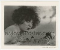 4x229 MADGE BELLAMY signed 6x8 cut book page 1980s great topless close up of the silent actress!