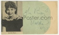 4x230 MARTHA RAYE signed 3x5 cut album page 1940s it can be framed & displayed with a repro!