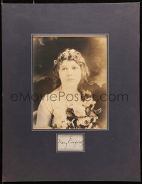 4x002 MARY PICKFORD signed 2x3 cut album page in 14x18 display 1920s ready to hang on your wall!