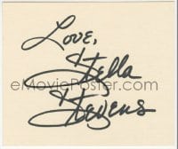 4x238 STELLA STEVENS signed 4x4 cut album page 1980s it can be framed & displayed with a repro!