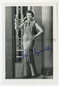 4x148 VERA REYNOLDS signed 4x5 photo 1940s full-length portrait modeling a cool outfit!