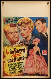 4y007 DU BARRY WAS A LADY Belgian 1940s best different sexy art of Lucille Ball & showgirl!