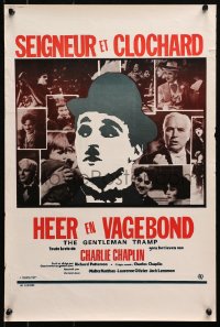 4y010 GENTLEMAN TRAMP Belgian 1975 Charlie Chaplin biography, great images!