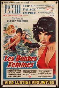 4y012 GOOD TIME GIRLS Belgian 1964 Claude Chabrol's Les Bonnes Femmes, sexy artwork!