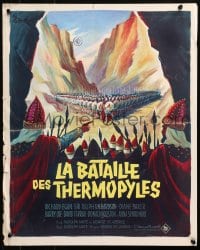4y130 300 SPARTANS French 18x22 1963 Grinsson art of the mighty battle of Thermopylae!