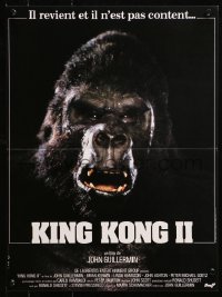 4y191 KING KONG LIVES French 15x20 1987 great different close up of the huge unhappy ape!
