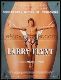 4y210 PEOPLE VS. LARRY FLYNT French 16x21 1996 wild image of Woody Harrelson in the title role!