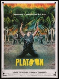 4y213 PLATOON French 16x21 1986 Stone, Vietnam classic, the first casualty of war is Innocence!