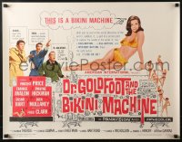 4y768 DR. GOLDFOOT & THE BIKINI MACHINE 1/2sh 1965 Vincent Price, babes with kiss & kill buttons!