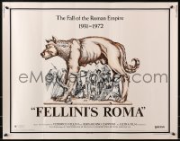 4y780 FELLINI'S ROMA 1/2sh 1972 Italian Federico classic, the fall of the Roman Empire!