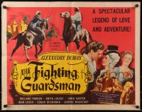 4y781 FIGHTING GUARDSMAN 1/2sh 1946 Parker & sexy Anita Louise, Alexandre Dumas, red background!