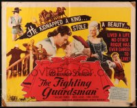4y782 FIGHTING GUARDSMAN 1/2sh 1946 Parker & sexy Anita Louise, Alexandre Dumas, yellow background!
