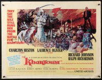 4y830 KHARTOUM 1/2sh 1966 Charlton Heston & Laurence Olivier, North African adventure!
