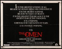 4y888 OMEN style E 1/2sh 1976 Gregory Peck, Lee Remick, Satanic horror, you've been warned!