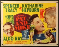 4y898 PAT & MIKE style A 1/2sh 1952 Katharine Hepburn full-length & w/Spencer Tracy, Aldo Ray!