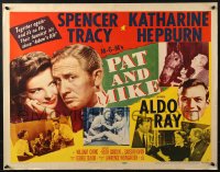 4y899 PAT & MIKE style B 1/2sh 1952 sexy choice Katharine Hepburn w/Spencer Tracy and Aldo Ray!