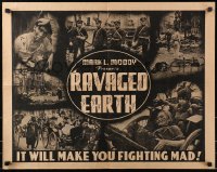 4y911 RAVAGED EARTH 1/2sh 1942 World War II propaganda, the picture Hollywood could never make!