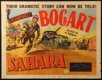 4y919 SAHARA 1/2sh 1943 World War II soldier Humphrey Bogart running with gun, ultra-rare!
