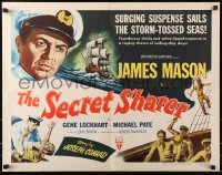 4y926 SECRET SHARER style A 1/2sh 1952 artwork of sea captain James Mason, from Joseph Conrad!