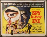 4y943 SPY IN YOUR EYE 1/2sh 1966 Dana Andrews has sexier gals and groovier gimmicks, cool art!