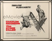 4y945 STONE KILLER 1/2sh 1973 Charles Bronson is a cop who plays dirty shooting guy on fire escape!