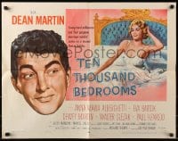 4y951 TEN THOUSAND BEDROOMS style A 1/2sh 1957 Dean Martin & sexy Anna Maria Alberghetti in bed!