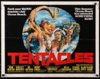 4y952 TENTACLES 1/2sh 1977 Tentacoli, AIP, great art of octopus attacking sexy girl in bikini!