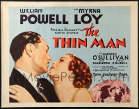 4y956 THIN MAN 1/2sh R1962 romantic art of William Powell & Myrna Loy, W.S. Van Dyke classic!