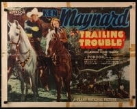 4y967 TRAILING TROUBLE 1/2sh 1937 Ken Maynard & Londa Andre on horses and more, ultra-rare!