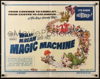 4y990 WILLY McBEAN & HIS MAGIC MACHINE 1/2sh 1965 cavemen to Camelot, wacky Jack Davis artwork!