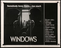 4y991 WINDOWS style A 1/2sh 1980 Talia Shire, psycho stalker loves Emily too much!
