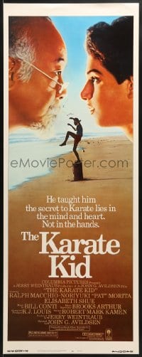 4y570 KARATE KID insert 1984 Pat Morita, Ralph Macchio, teen martial arts classic!