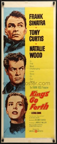 4y572 KINGS GO FORTH insert 1958 portraits of Frank Sinatra, Tony Curtis & Natalie Wood!