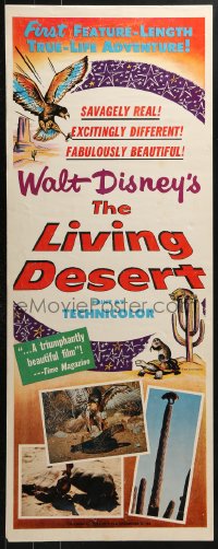4y576 LIVING DESERT insert 1953 1st feature-length Disney True-Life adventure, snakes & tortoises!