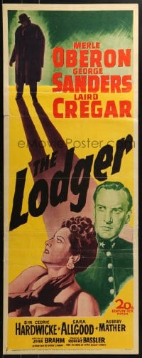 4y577 LODGER insert 1943 Laird Cregar as Jack the Ripper, sexy Merle Oberon, George Sanders!