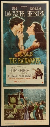 4y628 RAINMAKER insert 1956 great romantic close up of Burt Lancaster & Katharine Hepburn!