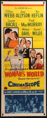4y683 WOMAN'S WORLD insert 1954 June Allyson, Clifton Webb, Van Heflin, Bacall, MacMurray, Dahl!