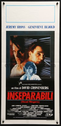 4y062 DEAD RINGERS Italian locandina 1989 Jeremy Irons & Genevieve Bujold, directed by David Cronenberg!