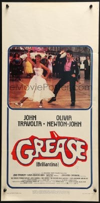 4y077 GREASE Italian locandina 1978 John Travolta & Olivia Newton-John classic musical!