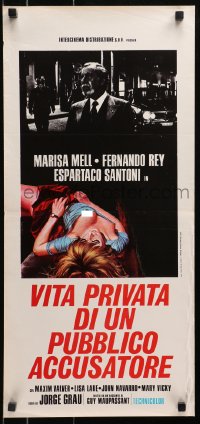 4y103 PENALTY OF DEATH Italian locandina 1974 Jorge Grau's Pena de Muerte, sexy Cravato art!