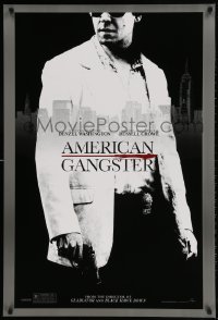 4z515 AMERICAN GANGSTER teaser DS 1sh 2007 close-up of Russell Crowe, Ridley Scott directed!