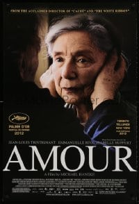 4z518 AMOUR DS 1sh 2012 Jean-Louis Trintignant, Emmanuelle Riva, image of old man!