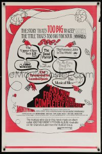 4z520 AND NOW FOR SOMETHING COMPLETELY DIFFERENT 1sh 1972 Monty Python kills the motion picture!