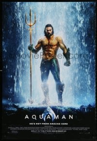 4z524 AQUAMAN advance DS 1sh 2018 DC, Jason Mamoa in title role, he's not from around here!