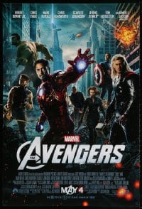 4z532 AVENGERS advance 1sh 2012 Iron Man, Thor, Captain America, Hulk, Black Widow & more, Marvel!