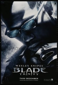 4z572 BLADE TRINITY teaser DS 1sh 2004 Ryan Reynolds, Jessica Biel, cool image of Wesley Snipes!