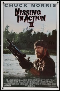 4z580 BRADDOCK: MISSING IN ACTION III int'l 1sh 1988 great image of Chuck Norris w/ M-60 machine gun