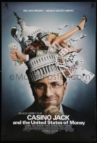4z590 CASINO JACK & THE UNITED STATES OF MONEY advance DS 1sh 2010 Jack Abramoff documentary!